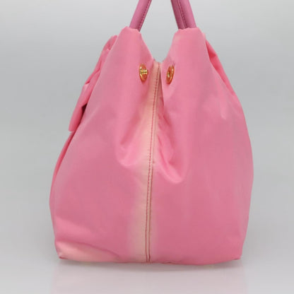 Prada Bow Tote Tessuto with Leather, PINK, NYLON, Tote bag