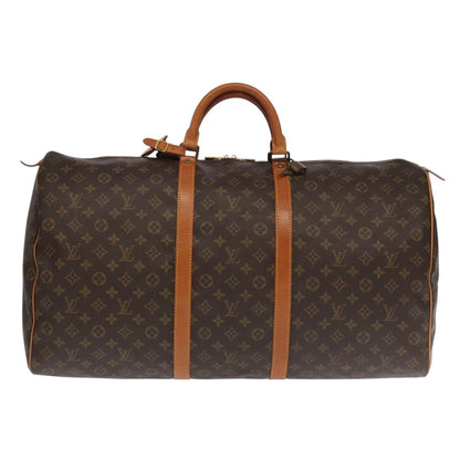 Louis Vuitton Keepall Bag Monogram Canvas, BROWN, CANVAS, Travel bag
