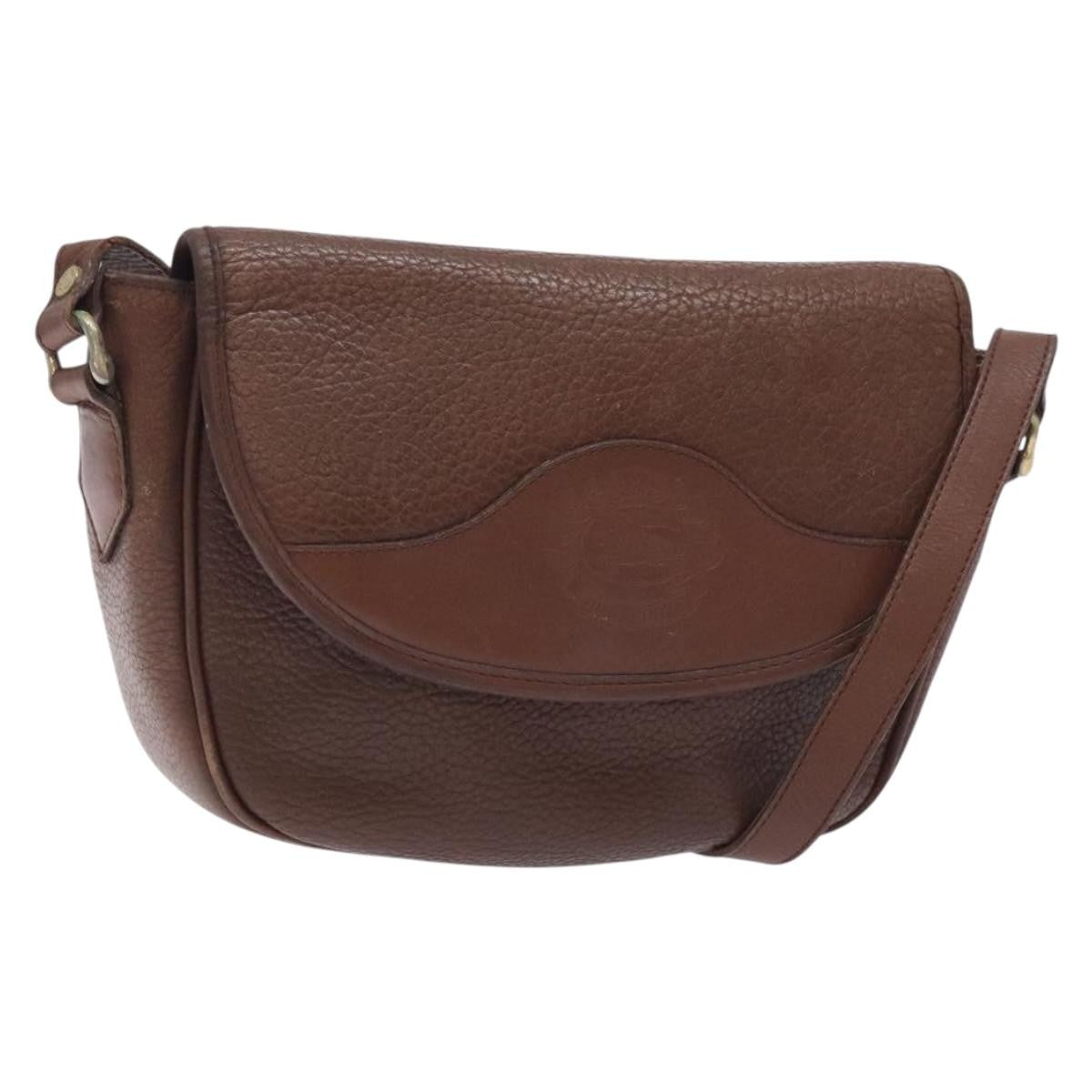 Burberry Flap Shoulder Bag Leather, BROWN, LEATHER, Shoulder bag