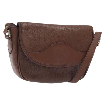 Burberry Flap Shoulder Bag Leather, BROWN, LEATHER, Shoulder bag