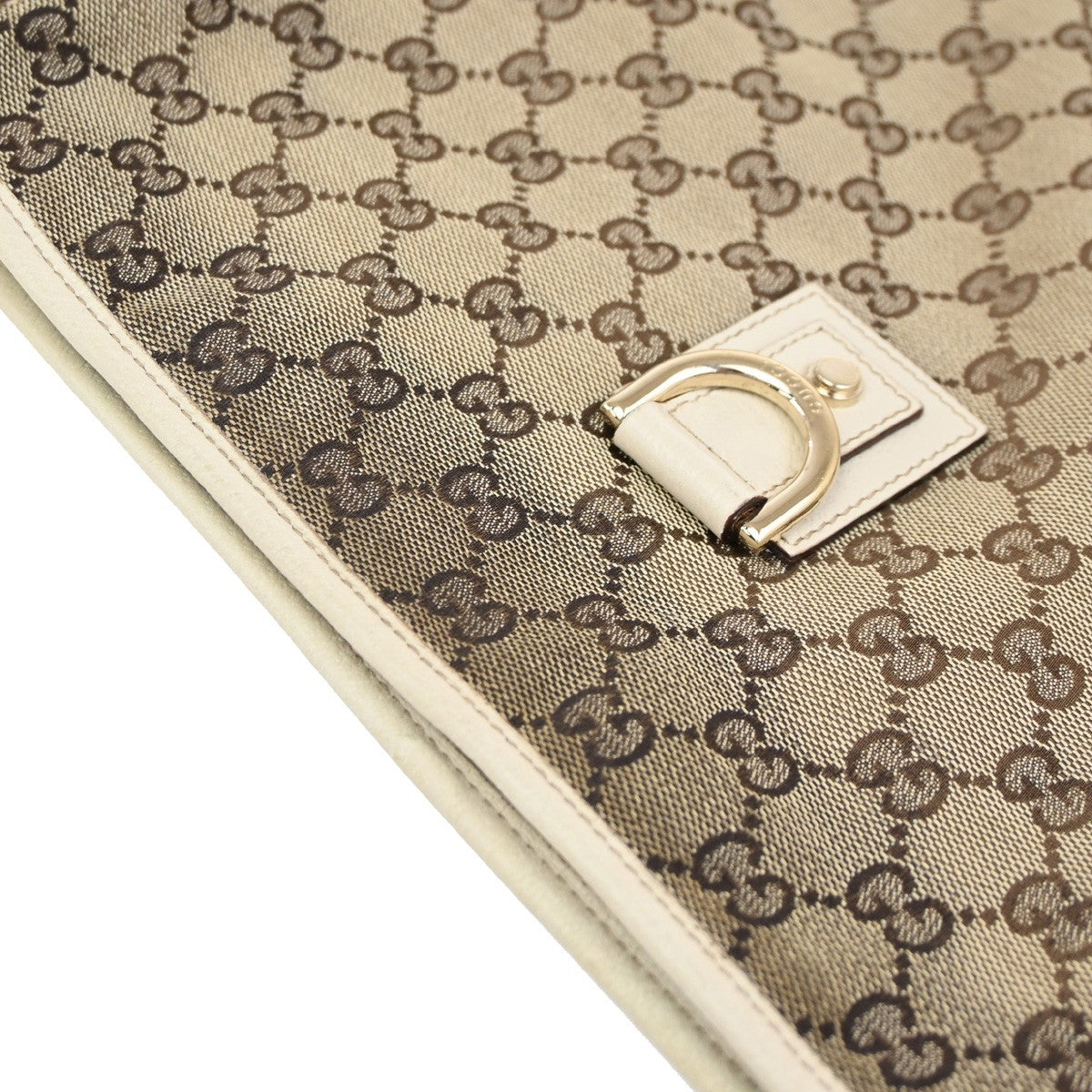 Gucci Abbey D-Ring Messenger Bag GG Canvas, BROWN, CANVAS, Shoulder bag