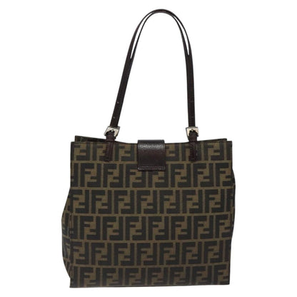 Fendi Zucca Tote bag FF motif, BLACK, CANVAS, Tote bag