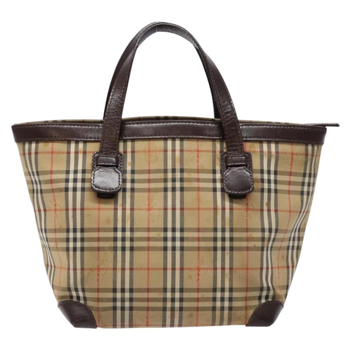 Burberry Nova Check Handbag Nova Check Canvas and leather, BEIGE, CANVAS, Handbag