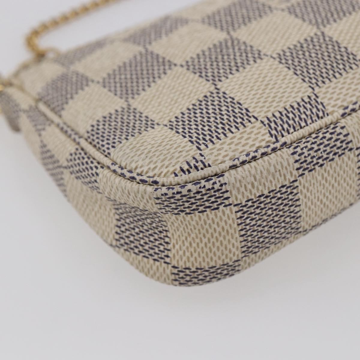 Louis Vuitton Pochette Accessoires Damier, WHITE, CANVAS, Clutche & pouche