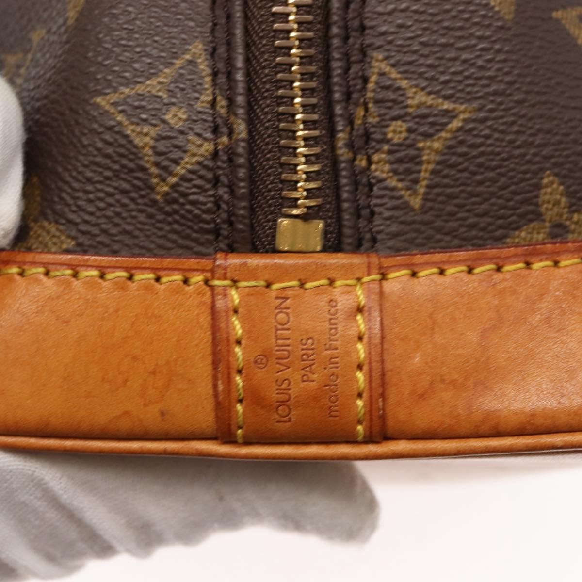 Louis Vuitton Vintage Alma Handbag Monogram Canvas, BROWN, CANVAS, Handbag