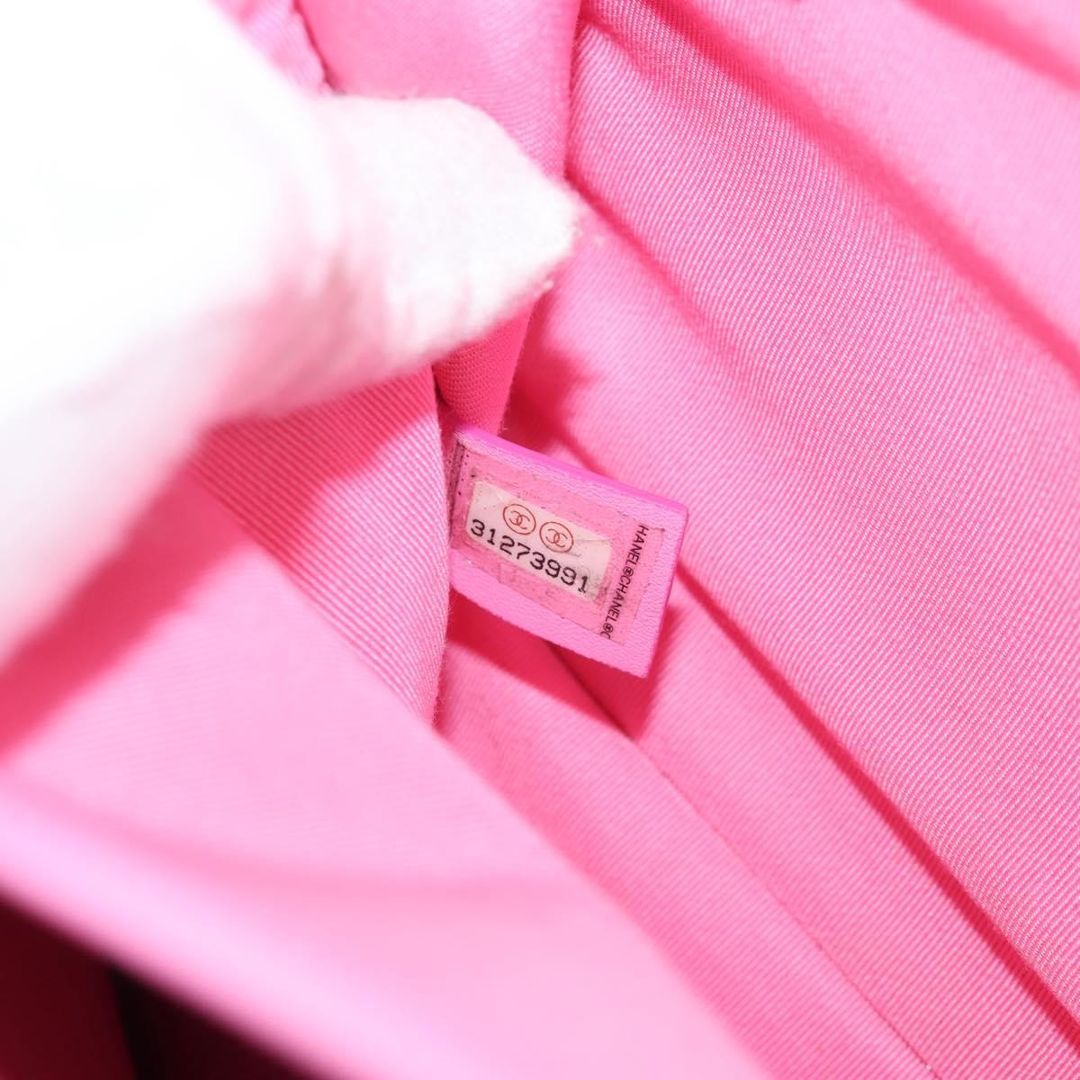 Chanel Flap Messenger Bag Quilted Denim, PINK, CANVAS, Shoulder bag