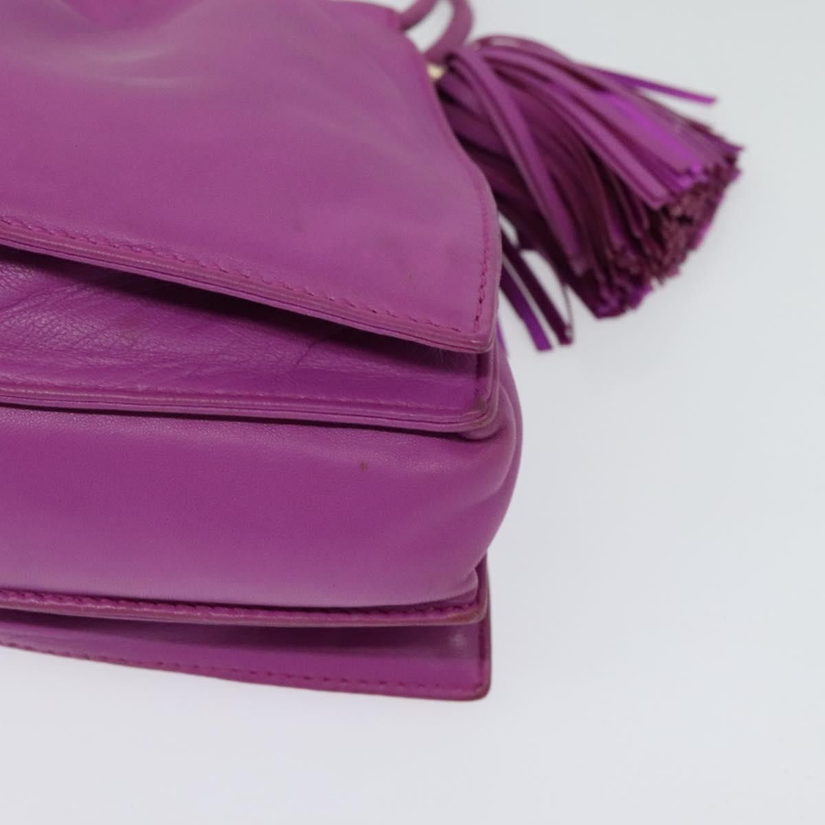 Loewe Flamenco Crossbody Bag Leather, PURPLE, LEATHER, Shoulder bag