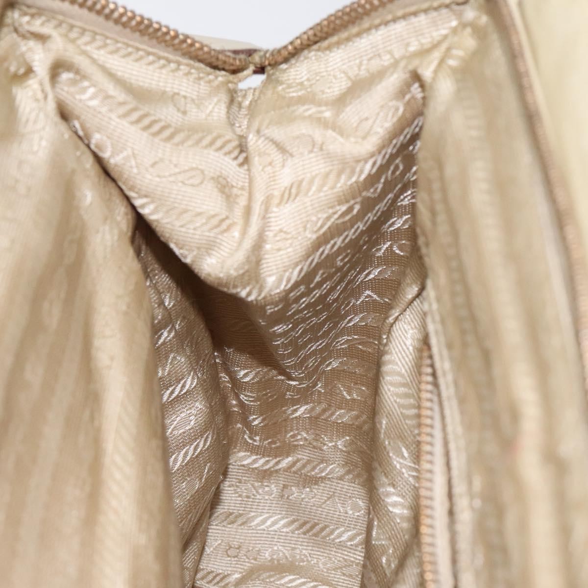 Prada Vintage Zip Handbag Tessuto, BEIGE, NYLON, Handbag