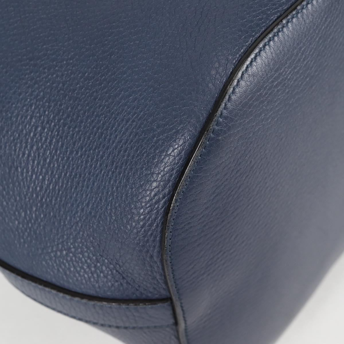 Gucci Miss Bamboo Bucket Bag Leather, BLUE, LEATHER, Handbag