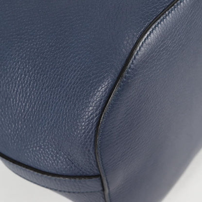 Gucci Miss Bamboo Bucket Bag Leather, BLUE, LEATHER, Handbag