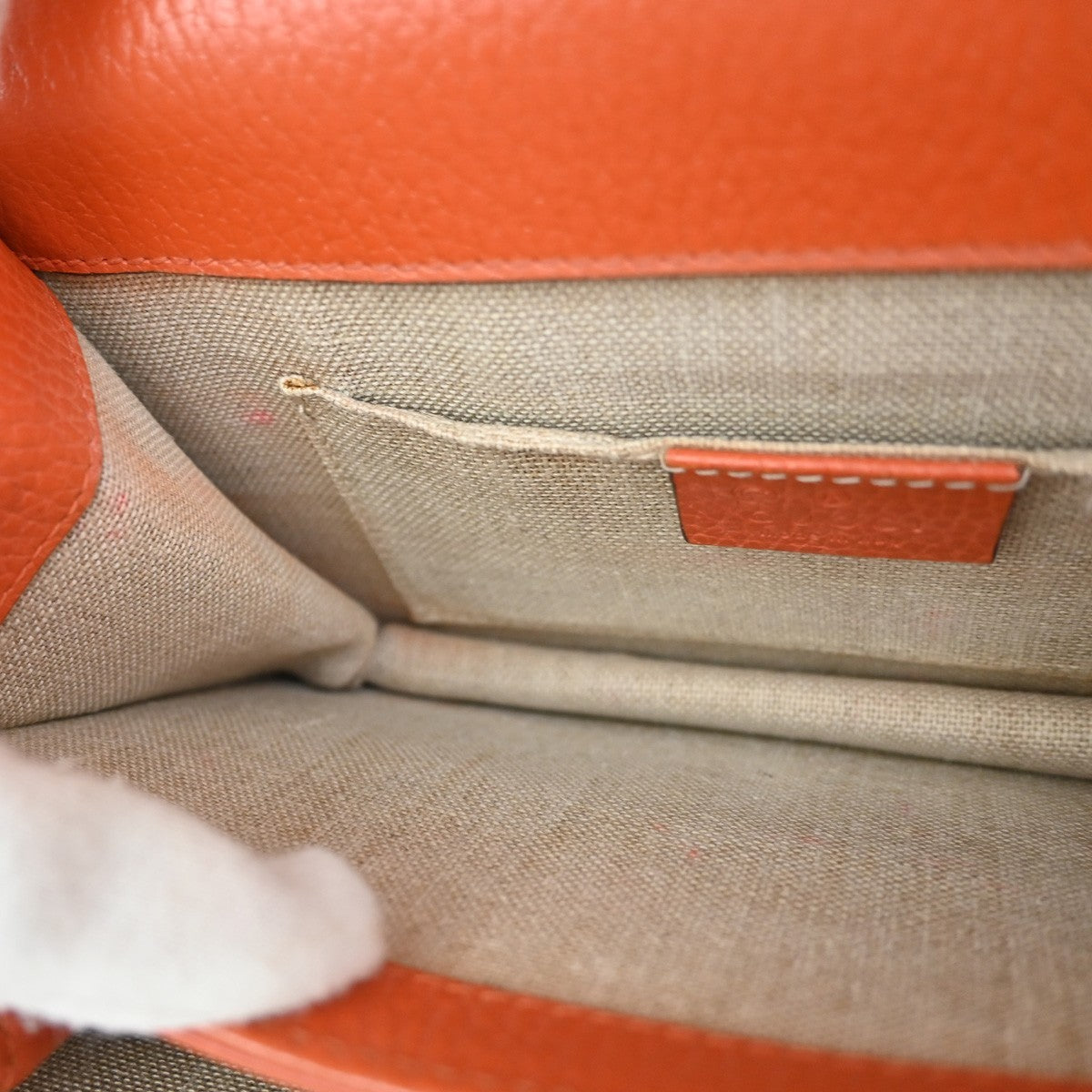 Gucci Interlocking Shoulder Bag Leather, ORANGE, LEATHER, Shoulder bag