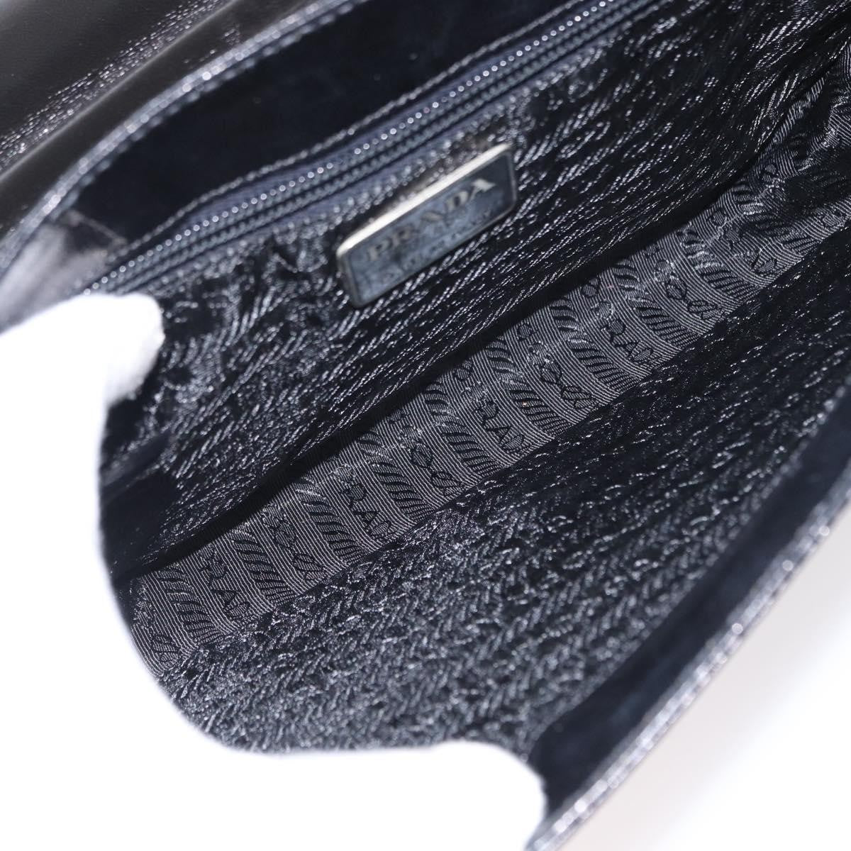 Prada Vintage Handbag Leather, BLACK, LEATHER, Handbag