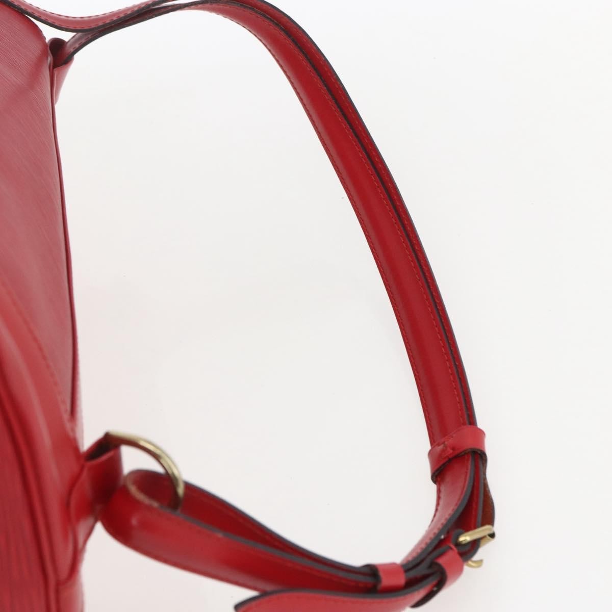 Louis Vuitton Randonnee Backpack Epi Leather, RED, LEATHER, Shoulder bag