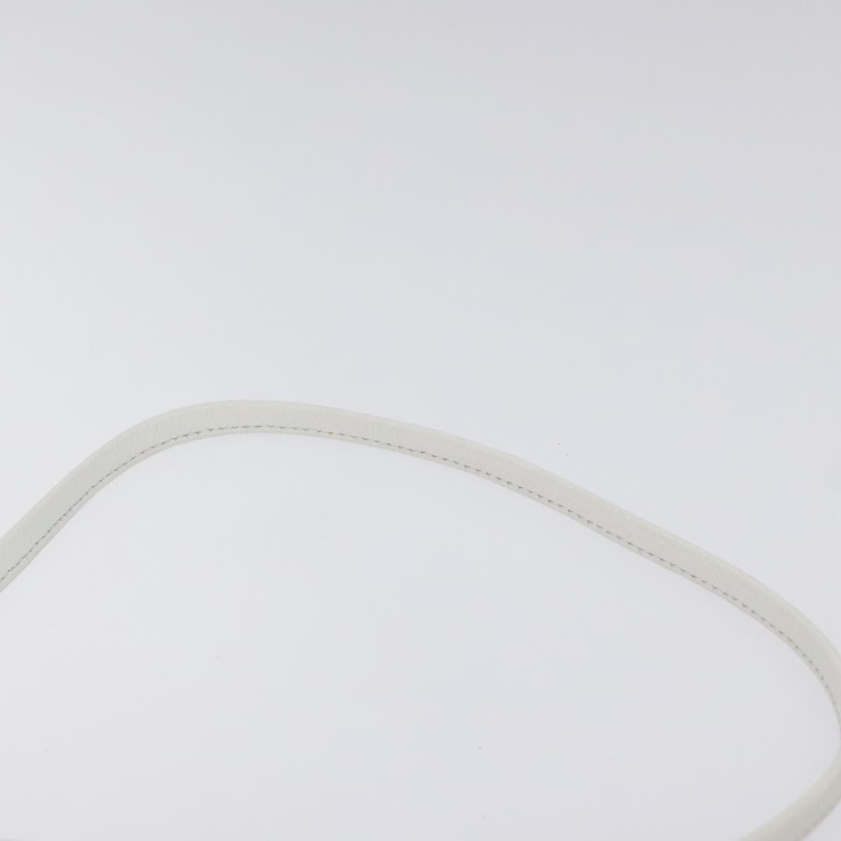 Christian Dior Flap Shoulder Bag Leather, WHITE, LEATHER, Shoulder bag