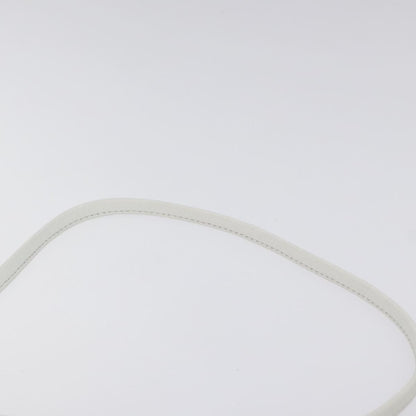 Christian Dior Flap Shoulder Bag Leather, WHITE, LEATHER, Shoulder bag