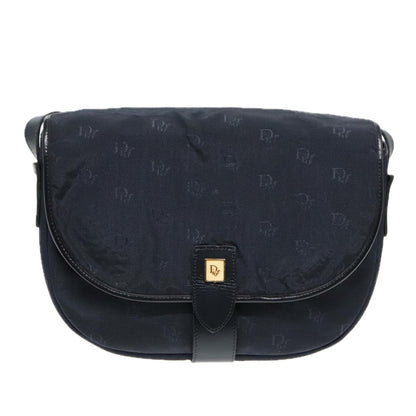 Christian Dior Vintage Shoulder Bag Canvas, NAVY, CANVAS, Shoulder bag