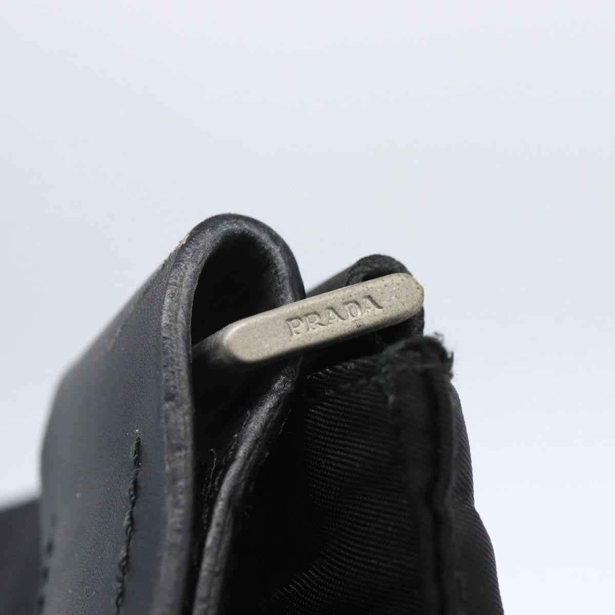 Prada Flat Messenger Bag Tessuto, BLACK, NYLON, Shoulder bag
