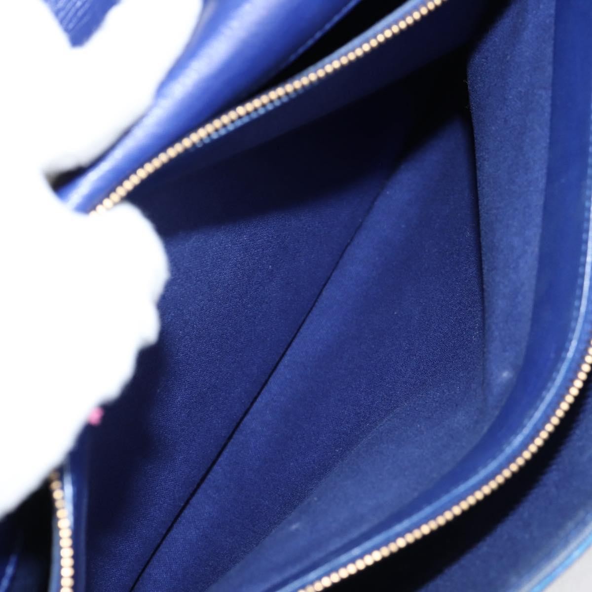 Saint Laurent Muse Two Bag Leather with Canvas, BLUE, LEATHER, Handbag