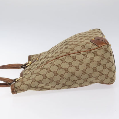 Gucci Vintage tote Leather, BEIGE, CANVAS, Tote bag