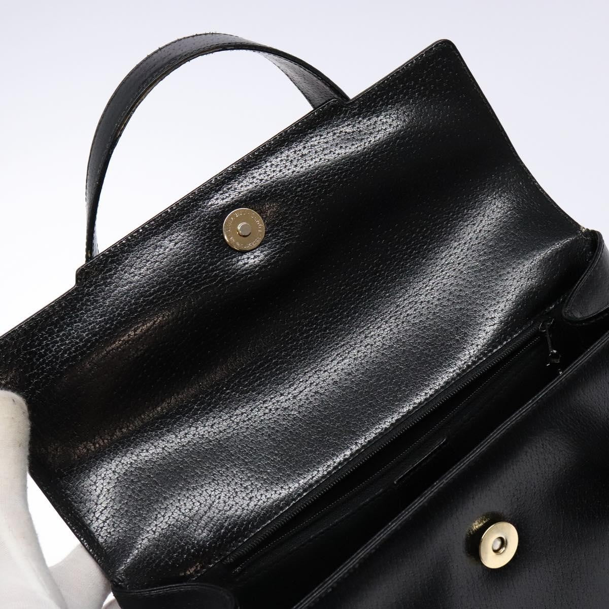Gucci Vintage Handbag Leather, BLACK, LEATHER, Handbag