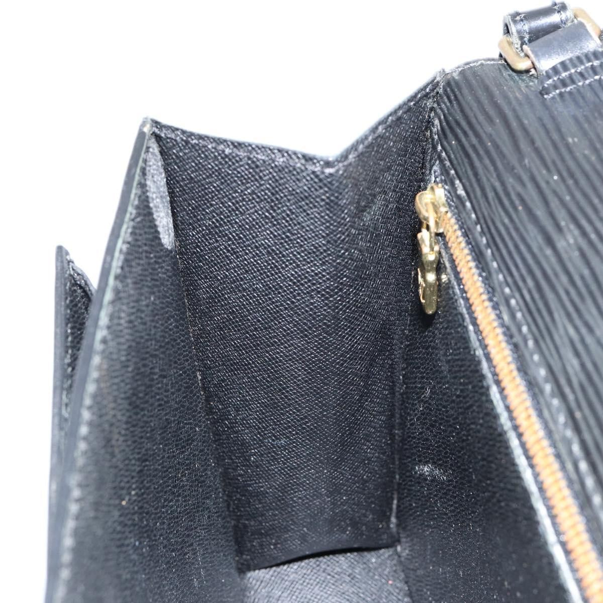 Louis Vuitton Dragonne Pochette Epi Leather, BLACK, LEATHER, Clutche & pouche