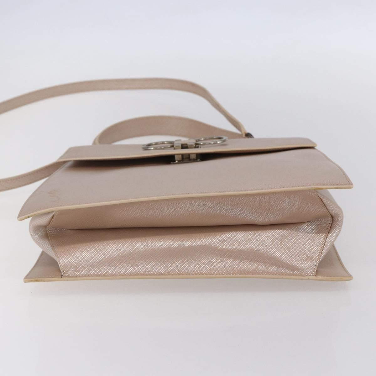 Salvatore Ferragamo Gancini handbag Leather, PINK, LEATHER, Handbag