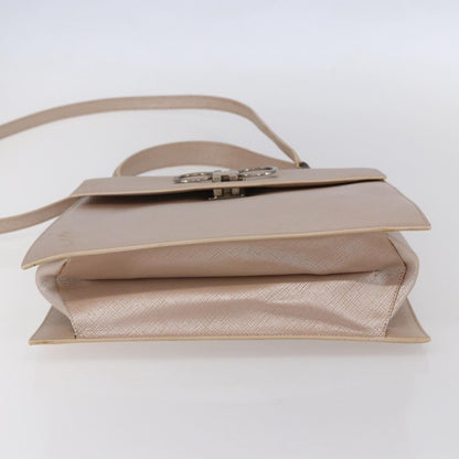 Salvatore Ferragamo Gancini handbag Leather, PINK, LEATHER, Handbag