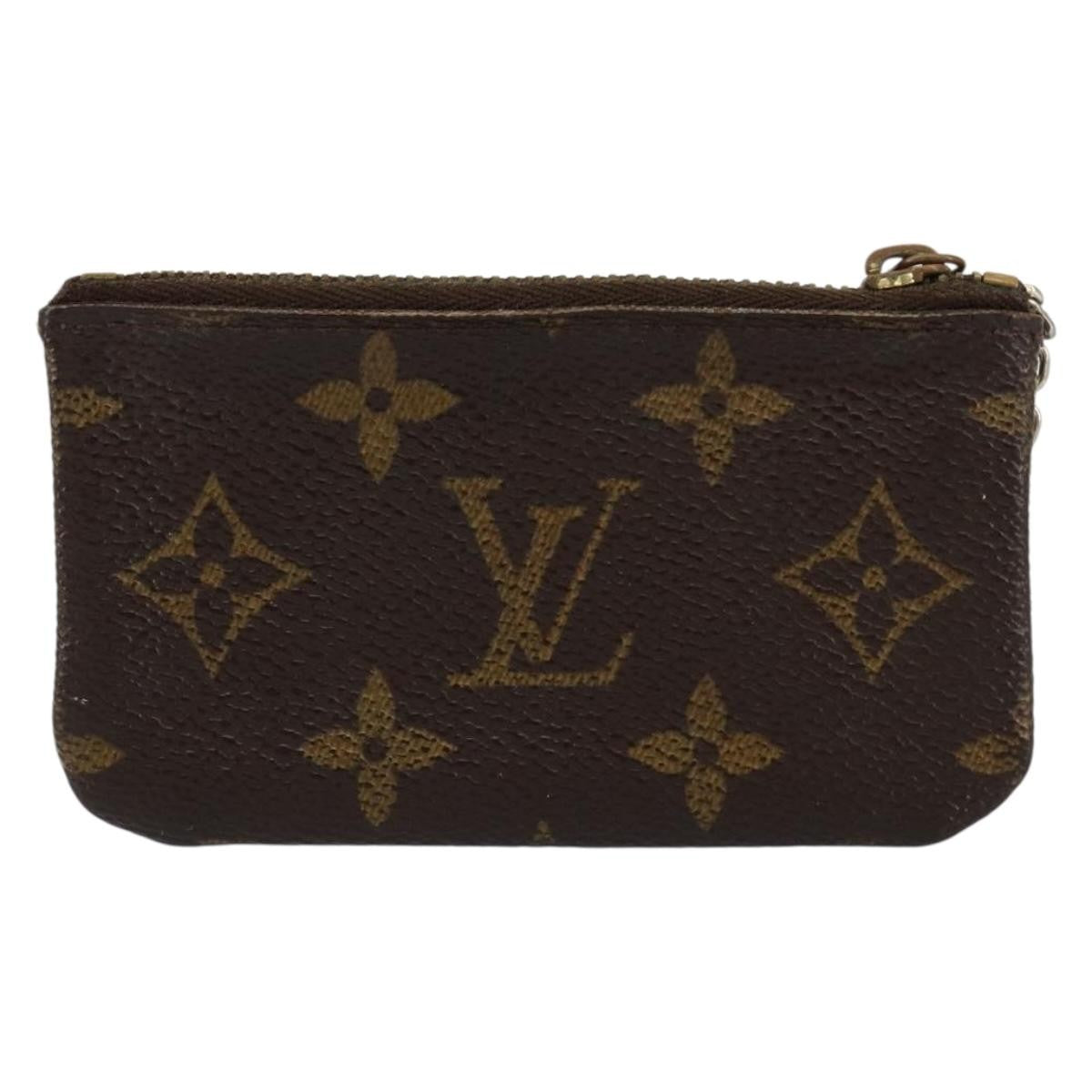 Louis Vuitton Pochette Clés Monogram Canvas, BROWN, CANVAS, Wallets
