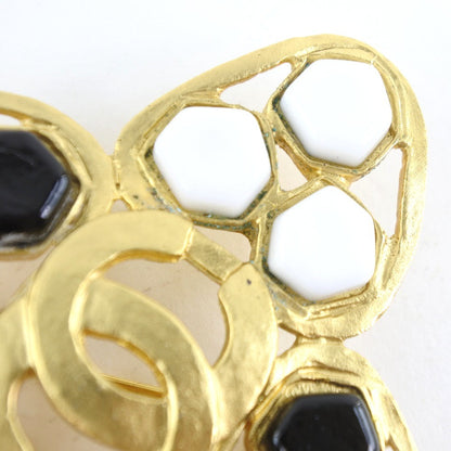 Chanel Vintage CC Brooch Metal, GOLD, GOLD_PLATED, Brooch