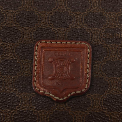 Celine Vintage Macadam Shoulder Bag Canvas and Leather, BROWN, CANVAS, Shoulder bag