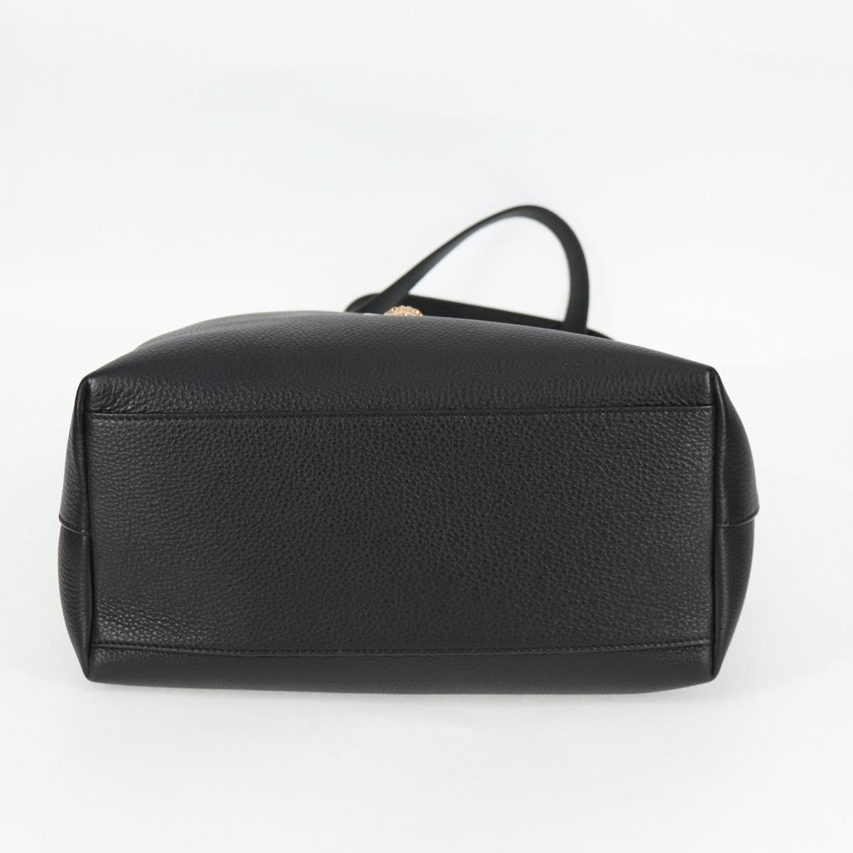 Versace Medusa Tote Leather, BLACK, LEATHER, Tote bag