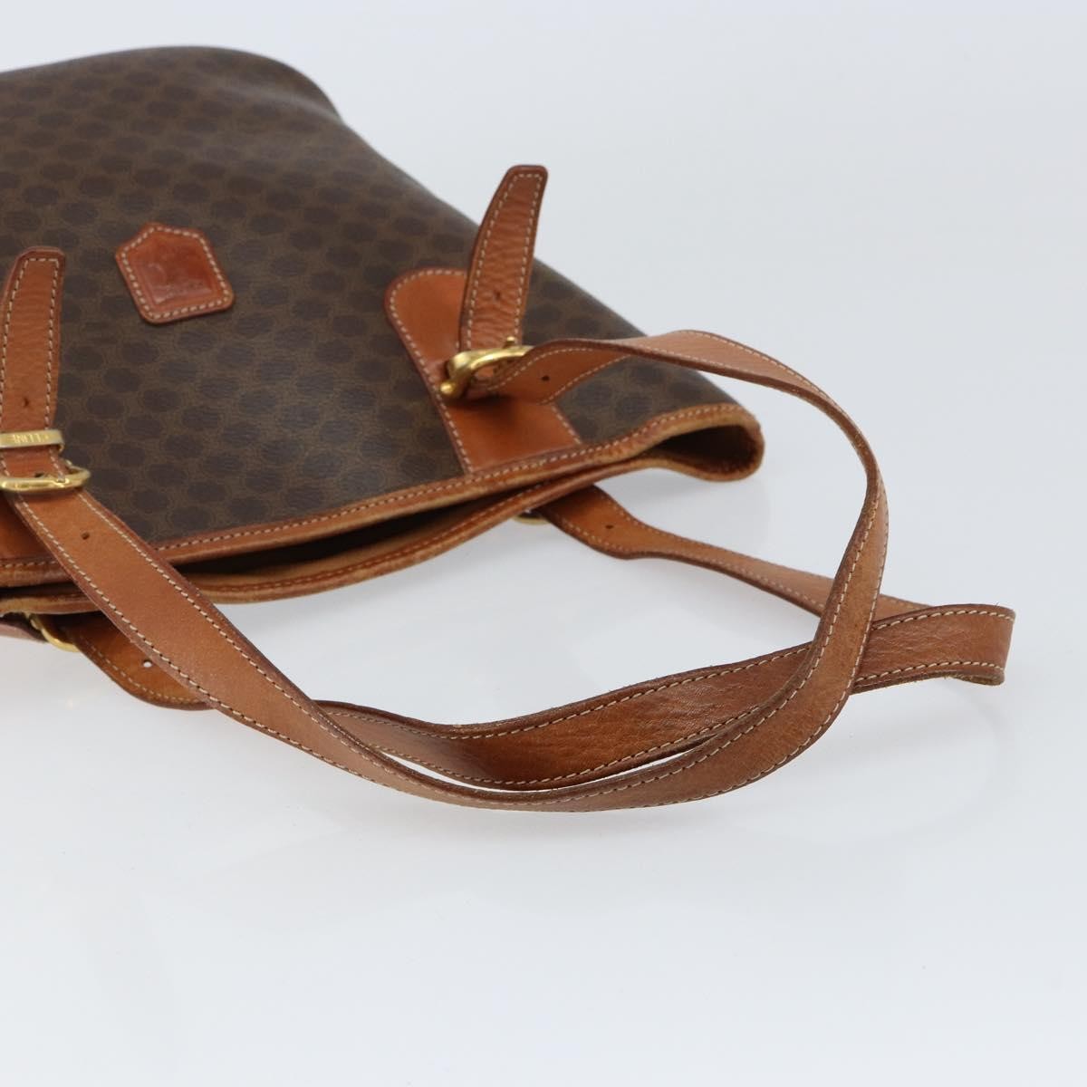 Celine Vintage Macadam Tote bag Canvas, BROWN, CANVAS, Tote bag