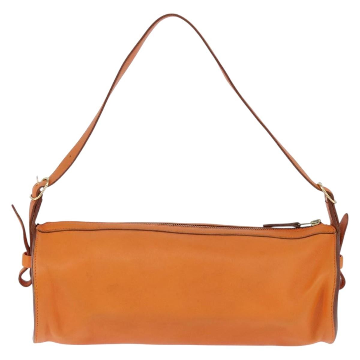 Hermes Sac Doremi Bag Leather, ORANGE, LEATHER, Shoulder bag
