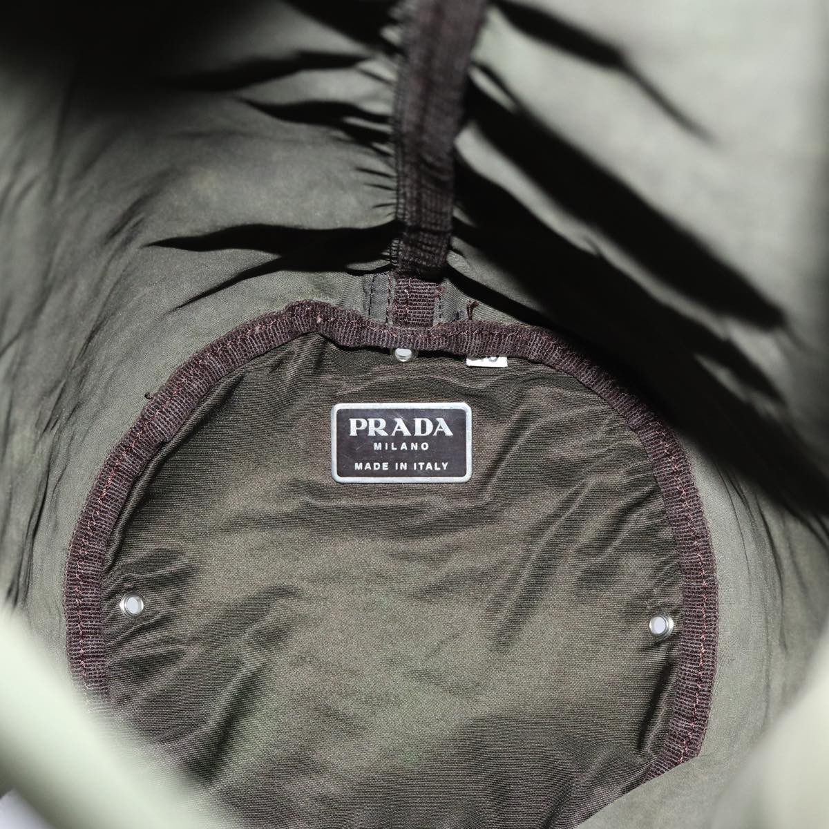 Prada Vintage Shoulder Bag Tessuto, KHAKI, NYLON, Shoulder bag