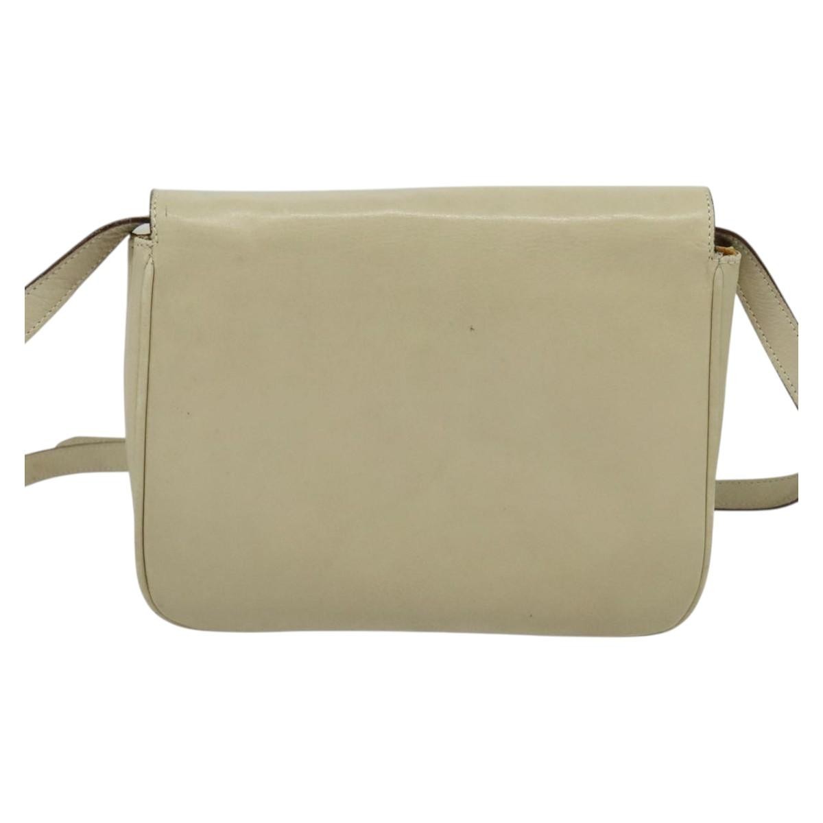 Celine Shoulder Bag Leather, BEIGE, LEATHER, Shoulder bag