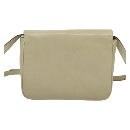 Celine Shoulder Bag Leather, BEIGE, LEATHER, Shoulder bag