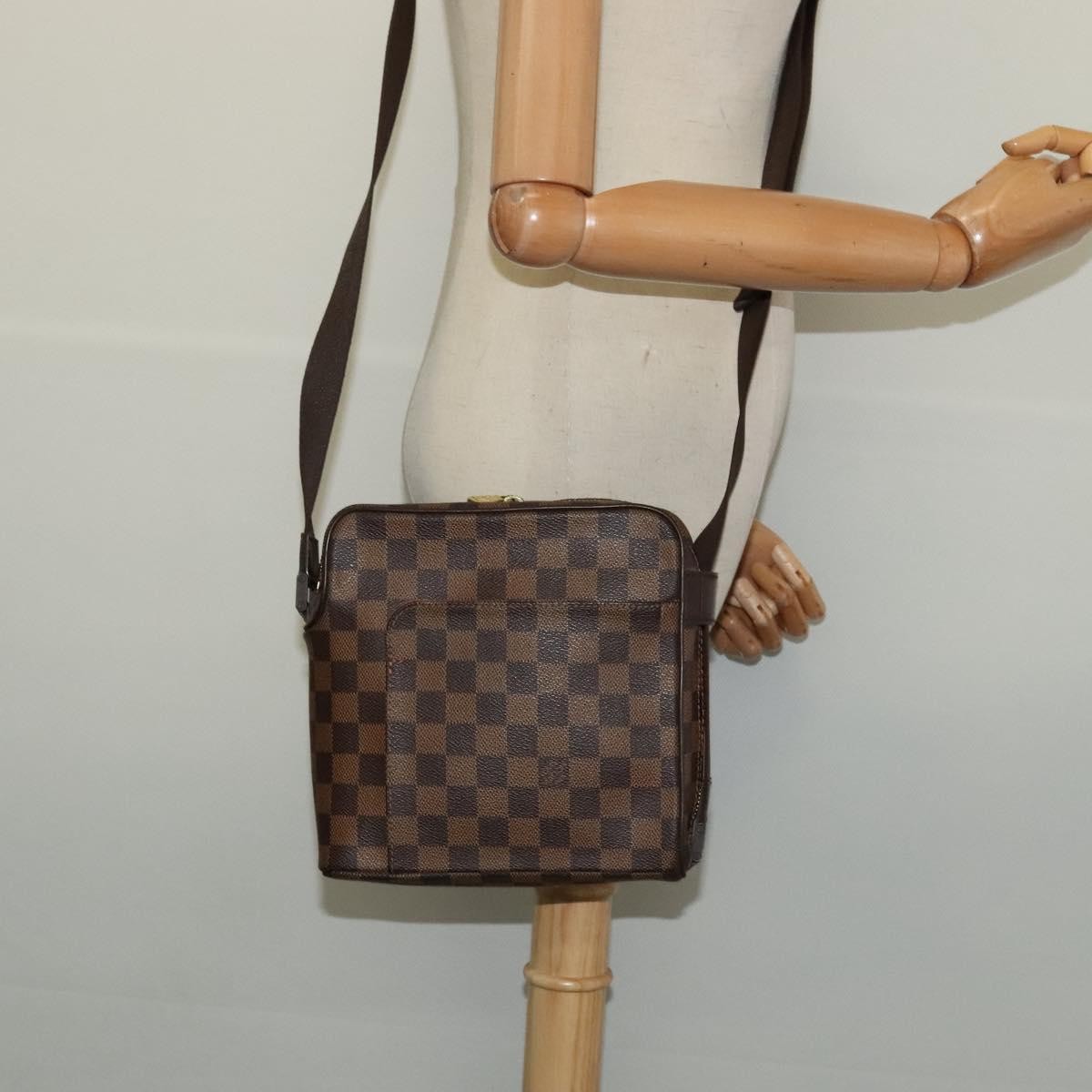Louis Vuitton Olav Handbag Damier, BROWN, CANVAS, Shoulder bag