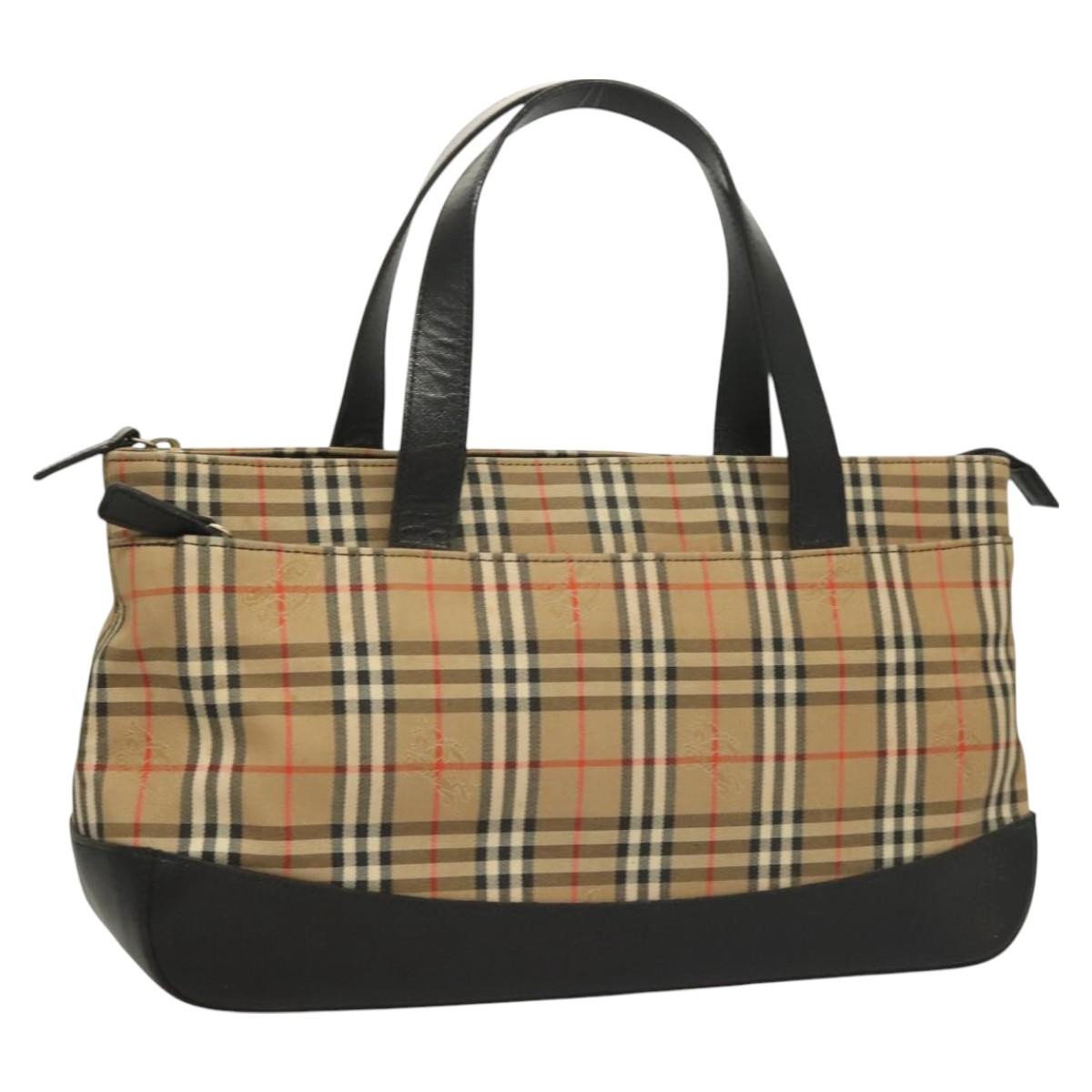 Burberry Nova Check Handbag Nova Check Canvas, BEIGE, CANVAS, Handbag
