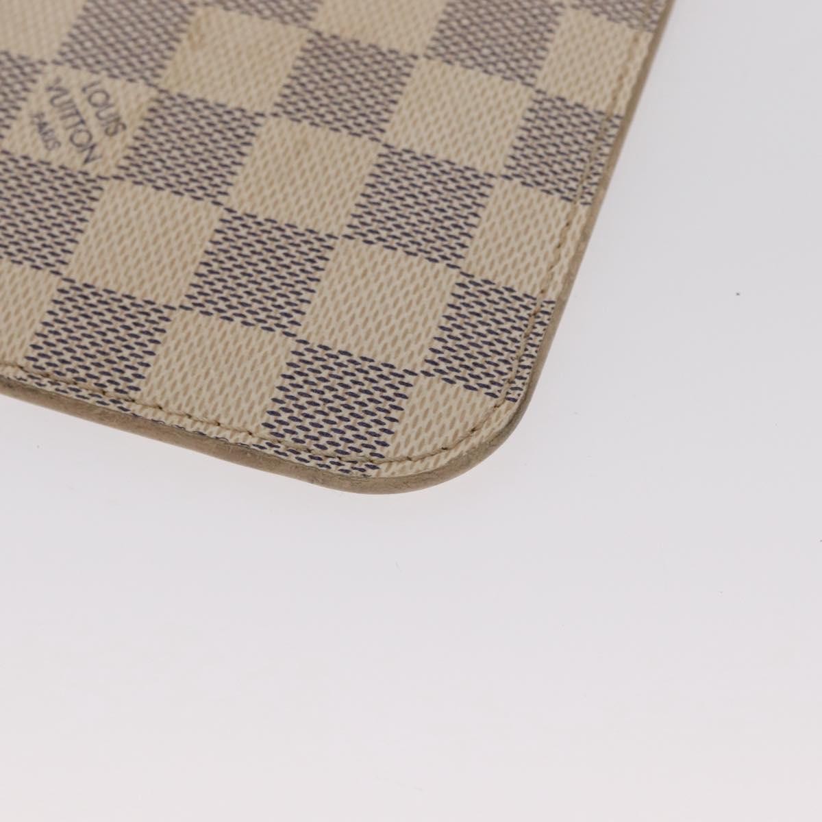 Louis Vuitton Neverfull Pochette Damier, WHITE, CANVAS, Clutche & pouche