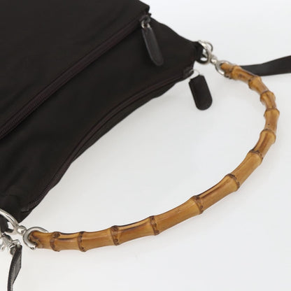 Gucci Vintage Handbag Nylon, BROWN, NYLON, Handbag