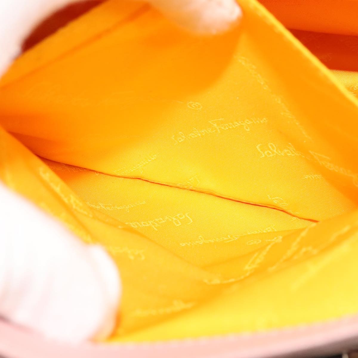 Salvatore Ferragamo Gancini handbag Leather, PINK, LEATHER, Handbag