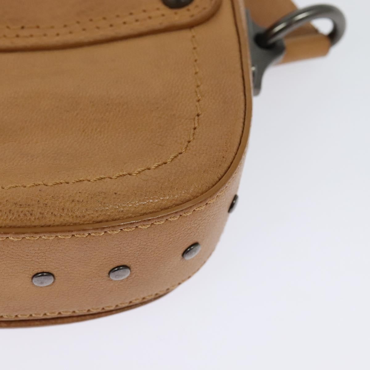 Celine Shoulder Bag Leather, BROWN, LEATHER, Shoulder bag