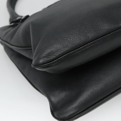 Salvatore Ferragamo Gancini handbag Leather, BLACK, LEATHER, Handbag