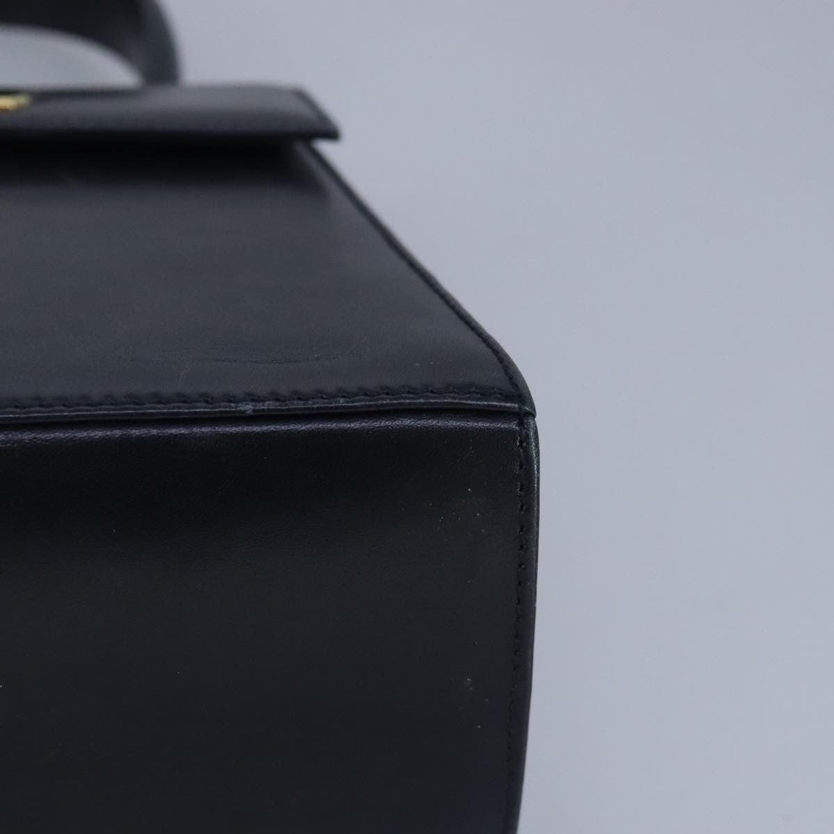 Salvatore Ferragamo Gancini Convertible Top Handle Bag Leather, NAVY, LEATHER, Handbag