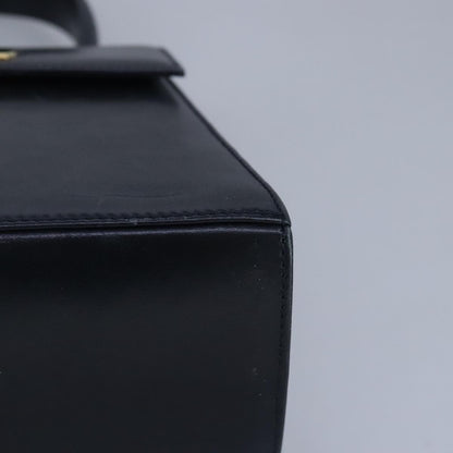 Salvatore Ferragamo Gancini Convertible Top Handle Bag Leather, NAVY, LEATHER, Handbag