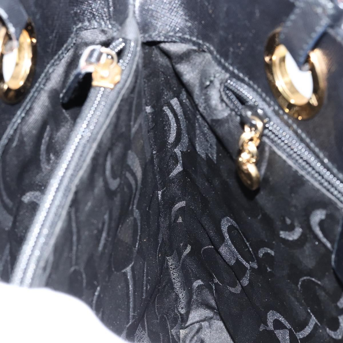 Salvatore Ferragamo Gancini handbag Leather, BLACK, LEATHER, Handbag