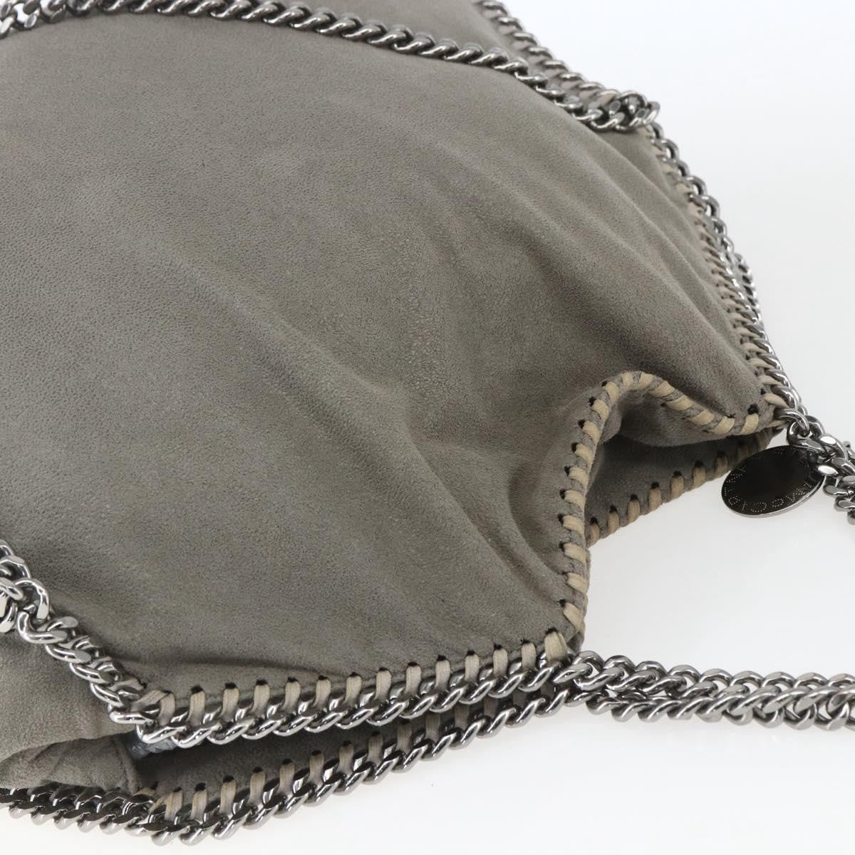 Stella McCartney Falabella Fold Over Bag Shaggy Deer, GRAY, POLYESTER, Shoulder bag