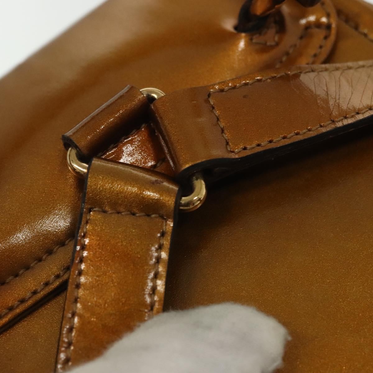 Gucci Vintage Bamboo Backpack Patent, GOLD, PATENT_LEATHER, Backpack