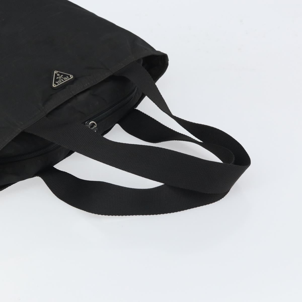 Prada Vintage Zip Tote Tessuto, BLACK, NYLON, Tote bag