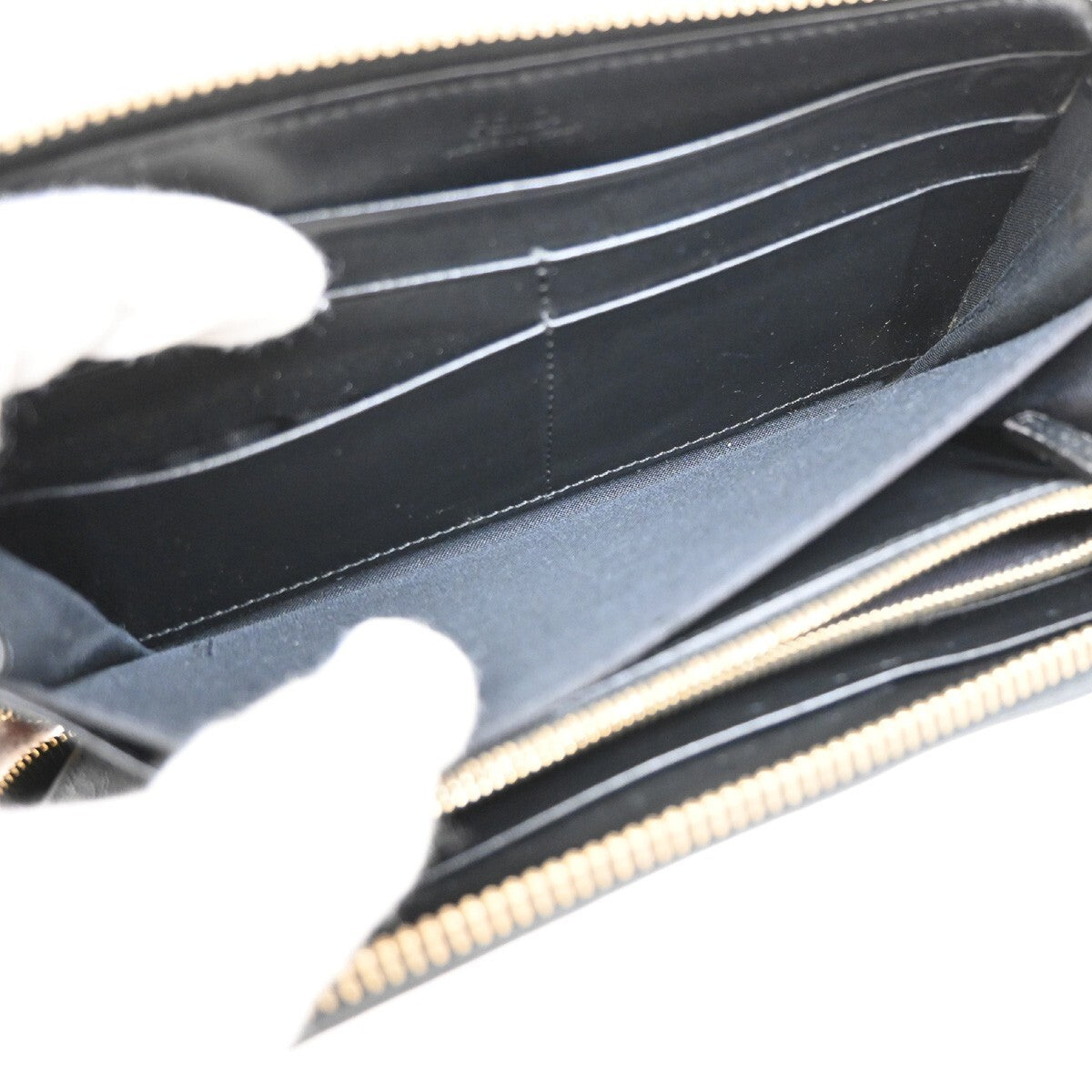 Fendi By The Way Zip Around Wallet Leather, BLACK, LEATHER, Wallets